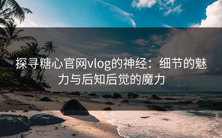 探寻糖心官网vlog的神经：细节的魅力与后知后觉的魔力